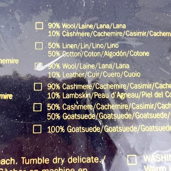 New Vtg Ralph Lauren European Sham Wool Leather Black Red 80s Classic 2 Flaw - Picture 5 of 15